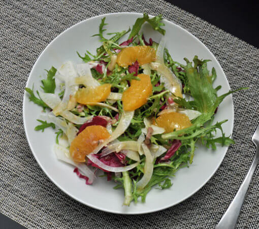 Chicory &amp; Orange Salad with Calabrian Fennel Pollen - Spice Mountain